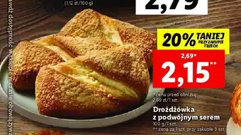 Lidl Drożdżówka z podwójnym serem oferta