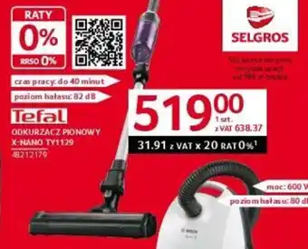 Selgros ODKURZACZ PIONOWY X-NANO TY1129 oferta