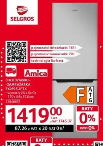 CHŁODZIARKO-ZAMRAŻARKA FK2695.2FTX