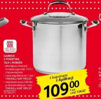 Selgros GARNEK Z POKRYWĄ 18,9 L PIONIER oferta