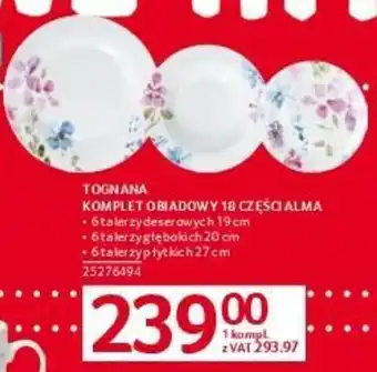 Selgros TOGNANA KOMPLET OBIADOWY 18 CZĘŚCI ALMA oferta