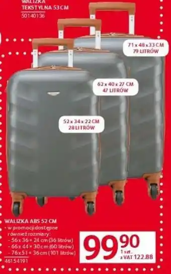 Selgros WALIZKA ABS 52 CM oferta