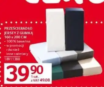 Selgros PRZEŚCIERADŁO JERSEY Z GUMKĄ 160x200cm oferta