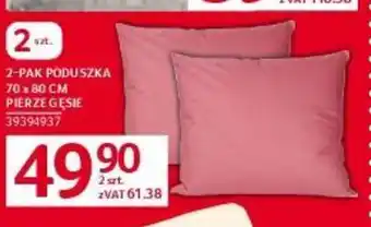 Selgros 2-PAK PODUSZKA 70 x 80 CM PIERZE GESIE oferta