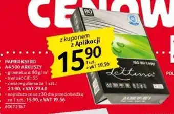 Selgros PAPIER KSERO A4500 ARKUSZY oferta