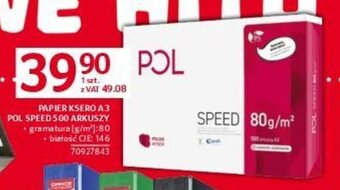 Selgros PAPIER KSERO A3 POL SPEED 500 ARKUSZY oferta