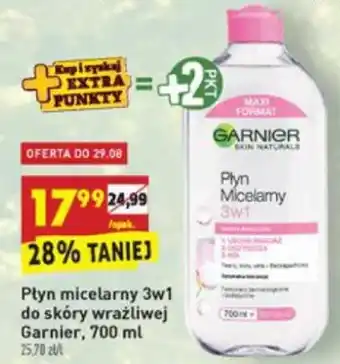 Biedronka Płyn micelarny 3w1 do skóry wrażliwej Garnier 700ml oferta