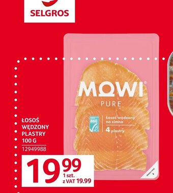 Selgros Łosoś WĘDZONY PLASTRY 100 g oferta