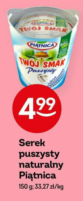 Żabka Serek puszysty naturalny Piątnica 150 g oferta