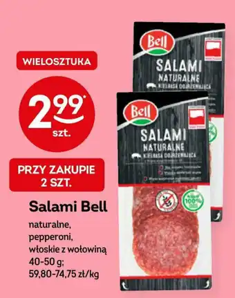 Żabka Salami Bell naturalne, pepperoni, włoskie z wołowiną 40-50 g oferta