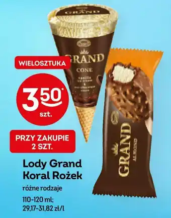 Lody Grand Koral Rożek 110-120 ml