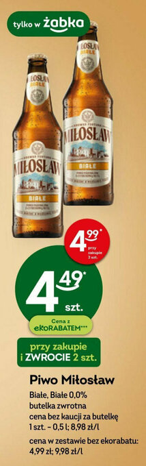Żabka Piwo Miłosław 0,5 l oferta