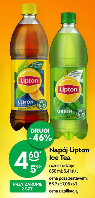 Żabka Napój Lipton Ice Tea 850 ml oferta
