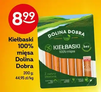 Żabka Kiełbaski 100% mięsa Dolina Dobra 200 g oferta
