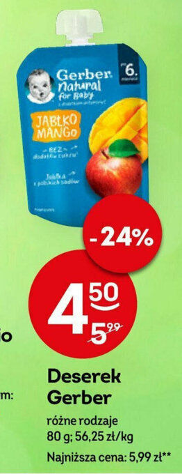 Żabka Deserek Gerber 80 g oferta
