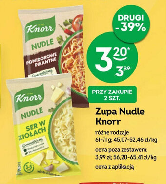 Żabka Zupa Nudle Knorr 61-71 g oferta