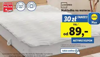Lidl Nakładka na materac livarno oferta