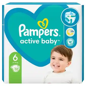 Pampers active baby 6, 32 pieluszek,13kg - 18kg