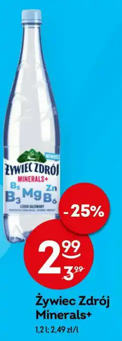 Żabka Żywiec Zdrój Minerals+ 1,2 l oferta