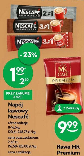 Żabka Napój kawowy Nescafé 8-16,5 g oferta