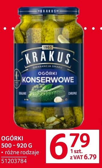 Selgros OGÓRKI 500 - 920 G oferta