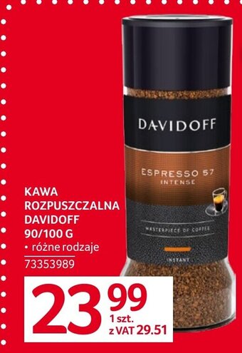 Selgros KAWA ROZPUSZCZALNA DAVIDOFF 90/100 G oferta