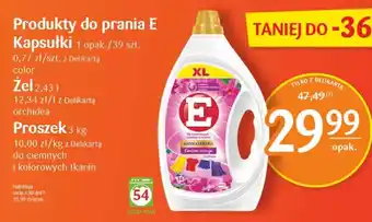 Delikatesy Centrum Produkty do prania E Kapsułki 39 szt./Żel 2,43l/Proszek 3 kg oferta