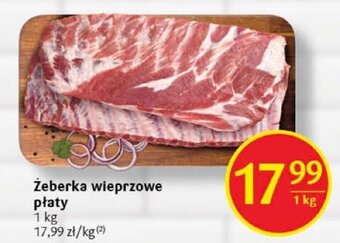 Delikatesy Centrum żeberka wieprzowe płaty 1 kg oferta