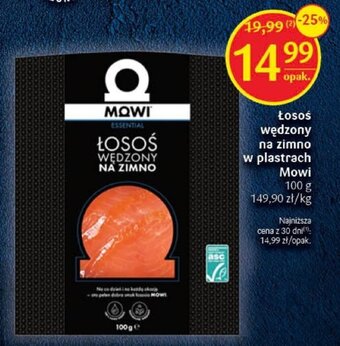 Delikatesy Centrum Łosoś wędzony na zimno w plastrach Mowi 100g oferta