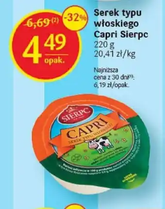 Delikatesy Centrum Serek typu włoskiego Capri Sierpc 220 g oferta