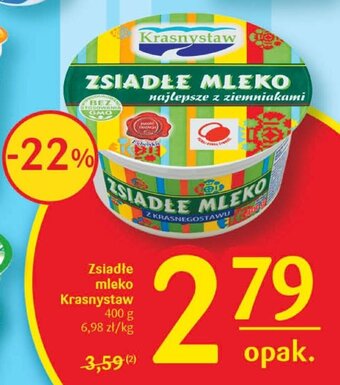 Delikatesy Centrum Zsiadłe mleko Krasnystaw 400 g oferta