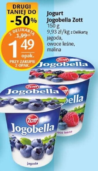 Delikatesy Centrum Jogurt Jogobella Zott 150 g oferta