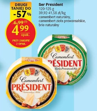 Delikatesy Centrum Ser Président 120-125 g oferta