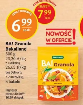 Delikatesy Centrum BA! Granola Bakalland 300g oferta