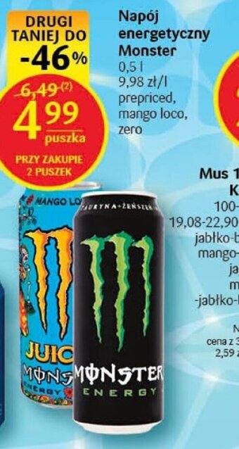 Delikatesy Centrum Napój energetyczny Monster 0,5l oferta
