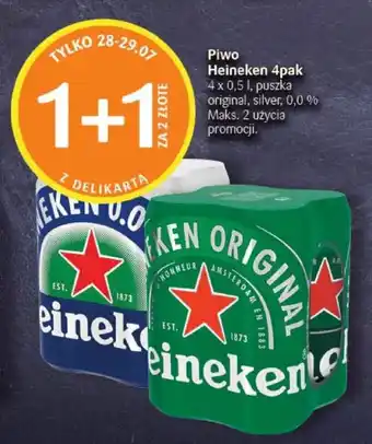 Delikatesy Centrum Piwo Heineken 4x0,5l oferta