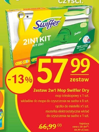 Delikatesy Centrum Zestaw 2w1 Mop Swiffer Dry oferta