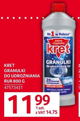 Selgros KRET GRANULKI DO UDROŻNIANIA RUR 800 G oferta
