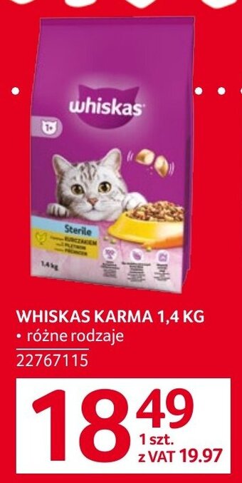 Selgros WHISKAS KARMA 1,4 KG oferta