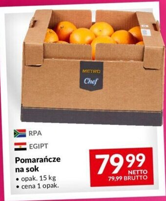 Makro Pomarańcze na sok • opak. 15 kg oferta