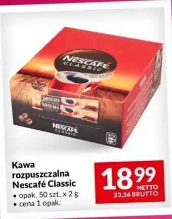 Makro Kawa rozpuszczalna Nescafé Classic opak. 50 szt. x 2g oferta