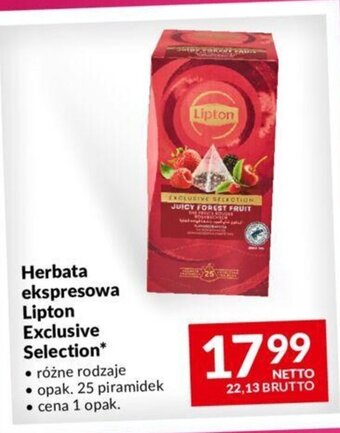 Makro Herbata ekspresowa Lipton Exclusive Selection, 25 piramidek oferta