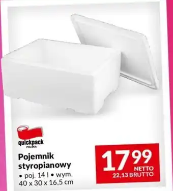 Makro Pojemnik styropianowy poj. 14l. wym. 40 x 30 x 16,5 cm oferta