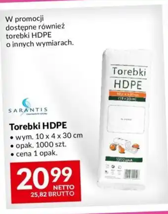 Makro Torebki HDPE wym. 10 x 4 x 30 cm oferta