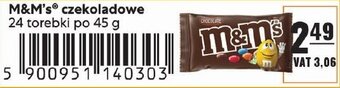Eurocash M&M's® czekoladowe 24 torebki po 45 g oferta