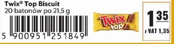 Eurocash Twix Top Biscuit 20 batonów po 21,5 g oferta