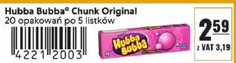 Eurocash Hubba Bubba Chunk Original 20 opakowań po 5 listków oferta