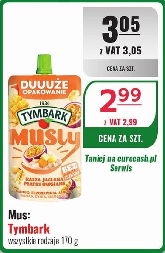 Eurocash Mus: Tymbark 170 g oferta