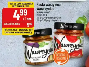 Polomarket Pasta warzywna Wawrzyniec Bunge, 180g oferta