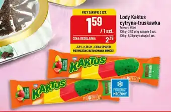 Polomarket Lody Kaktus cytryna-truskawka Froneri, 45 ml oferta